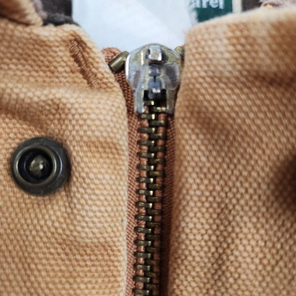 Vintage Quilt Lined Canvas Workwear Sante Fe Jacket Men's 2XL Corduroy Collar - Picture 8 of 16